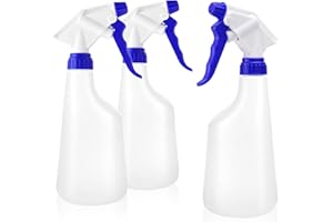 com-four® 3x flacon pulvérisateur avec échelle - pulvérisateur à pompe résistant aux produits chimiques pour acides, hydrocarbures et solvants - flacon atomiseur avec buse réglable - 600 ml (viton)