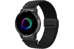 Issinlky Nylon Geflochtenes Armband für Garmin Venu 2 Plus, 20mm elastisches Armband für Garmin Vivoactive 5/Garmin Venu Sq/Venu Sq 2/Vivoactive 3/Garmin Venu/Vivomove HR/Forerunner 55 245 645