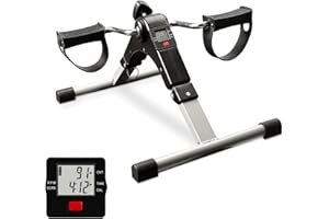 MAGIC SELECT Pedaleador, Bicicleta Estática Plegable, Mini Elíptica Eléctrica, Ejercitador de Pedales, Entrenador Elíptico para Mayores y Adultos con Pantalla, Resistencia Ajustable. Ejercicio en Casa, Oficina