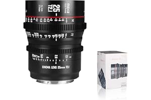 Meike 25 mm T2.1 S35 szerokokątny obiektyw Prime Cinema do montażu Canon EF i kamery Cine EOS C100 Mark II, EOS C200, EOS 300 Mark II, EOS C300 Mark III, Zcam E2-S6 6K