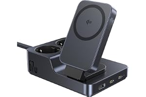 Baseus Nomos 67W listwa USB-C, gniazdko ładowania z ładowaniem magnetycznym Qi2, przenośna ładowarka PD do MacBooka, iPada, iPhone’a 16/15, Galaxy S25 Ultra, do domu i podróży
