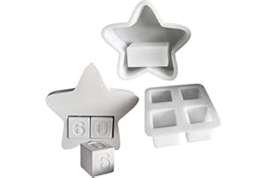 ‎ALEFBET Silikonformen Gießformen, Silikonform Stern Countdown, DIY Silikon Gießform Datumsornamente, Gipsformen zum Gießen, Epoxidharz Formen