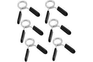 JiangLin 6 sztuk do hantli z zaciskiem sprężynowym, zaciski do hantli, zaciski sprężynowe ABS, do podnoszenia ciężarów, treningu siłowego, mocowania na krótkich hantlach, 25 mm