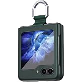 bbtech Samsung Z Flip 5 ile Uyumlu Y&uuml;z&uuml;kl&uuml; Katlanabilir Mat Kılıf;Koyu Yeşil