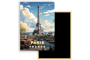 FITYO Magnets Frigo Villes du Monde – 300 Modèles aux Choix – Aimants Réfrigérateur – Souvenirs Touristiques – Cadeau Original – 5,4 x 7,8 cm – 1 Unité (Paris)