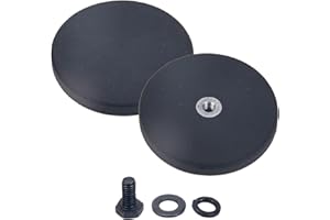 2 Stück Gummierte Magnete, 66mm Starker Halt, 30kg Haftkraft Mit M6 Flacher Faden, Magnet Mit Loch, Magnet Mit Gewinde, Schraubbar