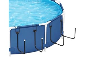 ZETIY 4 Piezas Percha para Cobertor Piscina, Cobertor Solar Percha, Ganchos para Cobertor Solar, Mantenga la Cubierta Solar/Techo Fuera del Suelo, para Piscinas Elevadas Enmarcadas - Negro