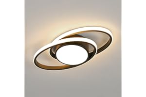 Lumiup LED Ceiling Light, 3000K Warm Light Modern LED Ceiling Light Fixture, Small Black Circular Semi Flush Ceiling Light for Bedroom, Hallway, Kitchen, Living Room, Bathroom