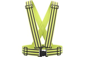 AYKRM Gilet de Sécurité Réfléchissant Haute visibilité Réglable Gilet de Sécurité pour La Course, Le Vélo, La Moto