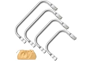 Menibeuty 4Pcs Cierres Tipo U Asas Para Bolsos Crochet, Monederos Metalicas, Cierre Bolsos Crochet, DIY Cierre Bolso para Fabricación de Hacer Monedero, Neceser