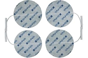 Stimpads Almohadillas de electrodo de Tens con conexión universal de 2 mm, alternativa de almohadillas de electrodo, potentes y duraderas, electrodos adhesivos para dispositivos tens (4 x 70 mm