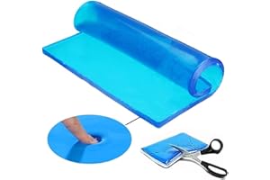 PLSUSJHAO Motorrad Gel Sitzkissen Motorrad Sitz Gel Pad Sitzkissen Dämpfung Matte Komfortable Weiche Kissen Stoßdämpfung Matten Kissen Motorrad Sitzpolster DIY Motorrad Sitz Zubehör Blau(25 x 22 x 1 cm)