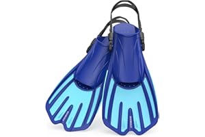 DOOHALO Swim Fins - Snorkel Fins for Lap Swimming & Diving - Adjustable Size