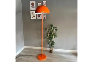 bamyum Gorkiede Lampadaire Métal, Salon, Moderne pour Chambre à Coucher, D'enfant avec Douille E27 40 cm, Abat-Jour Réglable, Orange