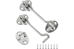 Flintronic Fönsterkrok, 2 stycken hyttkrok, 15 cm dörrstängningskrok fönsterkrok dörrlås för dörr, för fönster för skjutdörr