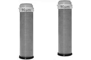 FERPRO FERDOM FERDOM FD179 Reemplazo, Malla De Acero Inox/filtro 90 Micron- Juego De 2 Piezas. Para Ferdom Prefiltros; FD177, FD178, FD185, FD188. Diám. Nom. 25 mm, H 97 mm. También Para Otros Prefiltros Similares