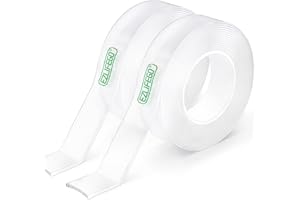 EZlifego Doppelseitiges Klebeband Extra Stark, Transparent Nano Tape, Abnehmbar Wänden Klebestreifen, Klebriges Posterband zur Dekoration, Poster Strips Klebepads, Double Sided Tape - 5meter x 2Rollen