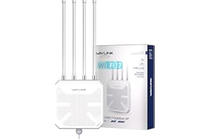 Routeur WiFi 7 WAVLINK Extérieur BE5100 Mesh, Répéteur, Point d’Accès, IP67 Étanche, ESD 15KV, Parafoudre 4KV, PoE Actif/Passif, Antennes 8dBi, Longue Portée Ruraux & Entreprises