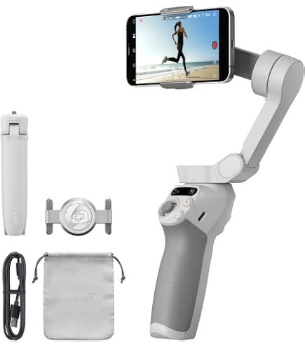 QINUX MOBEE Pro CINEMASHOT Gimbal Per Smartphone - Stabilizzatore A 3 Assi Pieghevole