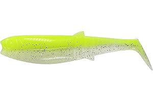 Savage Gear Cannibal Shad Lot de 5 poissons en caoutchouc 6,8 cm 3 g Couleur : jaune fluo