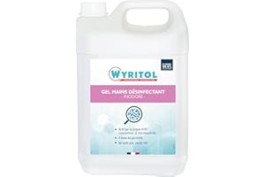 Wyritol - Gel Hydro-Alcoolique – Sans Colorant ni Parfum – Formule Naturelle à Base de Glycerine – Tous Types de Peaux – 5 Litres