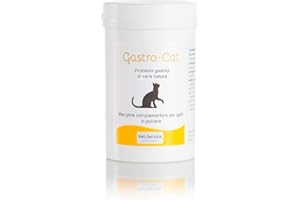 VET-SERVICE QUALITA' SOSTENIBILE Gastro-Cat, Problemi Gastrici Acuti e Cronici, conf. 30 gr. - Mangime complementare (Integratore) per gatti, in polvere - Supporto nel trattamento del vomito e delle infiammazioni gastriche