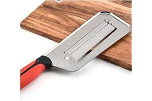 Haowul Coltello Cucina Matrimoniale 2 Slice Blade Affettatura Coltello Cucina Pesce Scala Bilancia Closa Coltelli Cavolo Cetriolo Cetriolo Cipolla Slicer Peeler Slicer Verdure