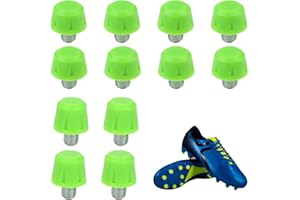 FOGBUSH Schraubkappen FüR FußBallschuhe，12 StüCk Schraubstollen FüR Fussballschuhe，Schraubstollen Adidas，rutschfeste Ersatz-Spikes，Rasen-FußBallschuh-Spikes，Soccer Studs M6 FüR FußBall Und Rugby-Schuhe Grün