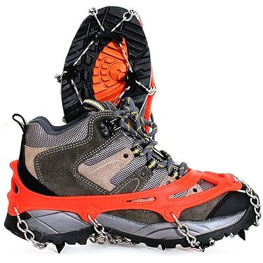Iplusmile Lot De 2 Crampons Antidérapants Pour Chaussures – Acier Inoxydable, Taille Unique, Pour Glace Et Neige, Randonnée