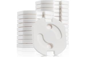 BOXLUNT Cache Prise Bébé, 20 Pack Protection Prise Bebe Sécurité Domestique Et Puériculture Pour Protection Prise Courant Électrique, Adhésif Cache Prise Electrique