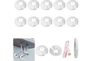 KARELLS Embellecedor Radiador Cubre Radiadores Plásticos Blancos, 12 Rosetas Para Tuberias de Calefaccion Radiator, para Tubos de Calefacción Tuberias de Agua Superior e Inferior Fria y Caliente Tubos de Gas