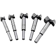Set 15 Punte Forstner Per Legno 10-50 Mm - Per Fori A Fondo Piatto, In Acciaio, Custodia In Legno