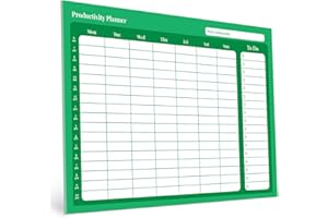 LIFESTYLE PLANNERS Weekly Time Management Planner - Perfect for Home, Office, Study/Revision & General Productivity - A4 size with 52 tear off sheets - Quality 100gsm paper with sturdy 1250 micron white backing board