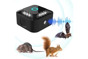 HENESE Ultrasuoni per Topi da Interno 360° Copertura - Repellente Topi con Luce LED - 3 modalità Potente Dissuasore per Topi - Scaccia Topi Ultrasuoni per casa, Appartamento, Soffitta, Garage,