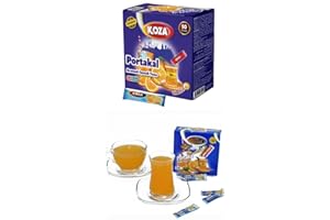 KOZA Orange Instant Getränkepulver Stick einzeln Verpackt 50er Pack | Pulver für Heiß oder Kalt Getränk | Türkischer Tee | Ice Tea Pulver | Eistee | Früchtetee | Cay | Teepulver