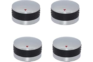 Carpango Lot de 4 boutons de commande de rechange pour barbecue à gaz pour four, cuisinière ronde 58 mm