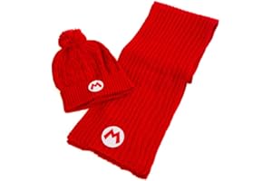 DIFUZED NONAME Bonnet Écharpe Set Gorro + Bufanda, Rojo, Talla única Unisex niños