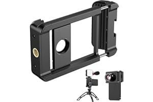 Taekooki Halterung Adapter, Objektivhalterung für Mobiltelefon, Kompatibel mit jedem Smartphone, für Objektive mit 17-mm-Gewindeanschluss, Stativanschluss mit 1/4-Zoll-Mutter