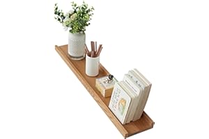 OAKERLAND Schweberegal Eiche Massiv Bilderleiste Holz 80cm Wandregal für Küche, Wohnzimmer, Schlafzimmer, Badezimer