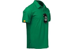 geeksport Polo Uomo Manica Corta Polo Shirt Sportiva Uomo Golf T-Shirt con Asciugatura Rapida Traspirante Outdoor Estiva Golf Shirt