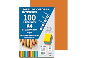 DOHE 30169 opakowanie 100 papieru A4, 80 g, fluorescencyjny pomarańczowy
