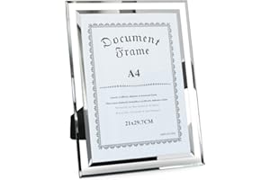 Giftgarden Cornice per Foto Formato A4 in Vetro, Cornice 21 x 29.7 cm Trasparente