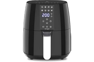 Milton Rapid Digital Air Fryer 4.2L|1450W|360° High Speed Air Circulation|Up to 90% Less Oil Usage|8 Preset Menus|Touch Control Panel & Digital Display|Auto Shut-Off|1 Year Warranty (Black)