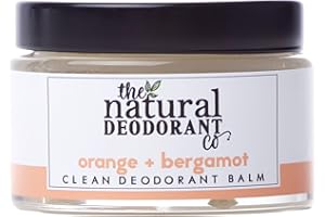 The Natural Deodorant Co, Clean Deodorant Balm Orange & Bergamot 55g, Aluminium Free, Plastic Free, All Day Protection