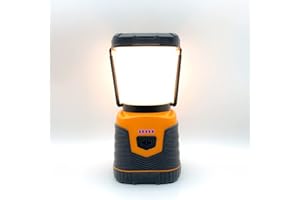YJY LIGHT Lampada da campeggio a LED super luminosa, 1000 lumen, funzionamento a batteria, 4 modalità di luce, dimmerabile, adatta per escursioni notturne, illuminazione per tende, emergenze (Arancione)