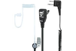 TechSide Auricolare compatibile per Motorola DP1400 CP040 GP300 GP88 Walkie Talkie Radio, G Shape, Auricolare con Microfono e PTT per la Protezione del Corpo (1 pezzo)