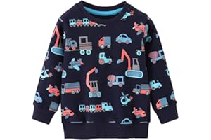 EULLA Niños dinosaurio Jumper Sudaderas manga larga camiseta cuello redondo suéter niño ropa de algodón Tops edad 1-7 años