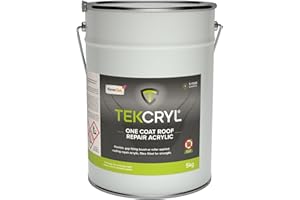 BINOA Superb 5 yr guarantee, 5 KG One Coat Black Roof Repair Compound (All roof types including Asbestos, Felt, Bitumin, Tiled, GRP)
