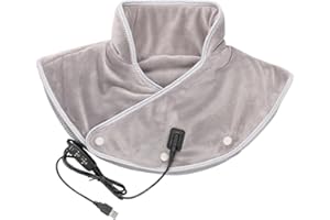 XUJUIKA Cuscino Termico Cervicale, Scialle Riscaldato Donna Usb, Cuscinetto Riscaldante Per Collo E Spalle, Termoforo Cervicale E Spalle Per Microonde, 3 Impostazioni Di Calore, Antisurriscaldamento