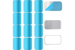 MAXQZIN 32 Pcs Under Cabinet Light Magnetic Strip Replacement Magnetic Strips with Adhesive Backing for Cabinet Lights Universal Replacement Sticky Adhesive Metal Plates for Magnetic Mounts